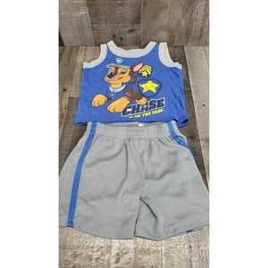 Nickelodeon Paw Patrol Chase Summer Shorts and top Outfit Size 12 Months